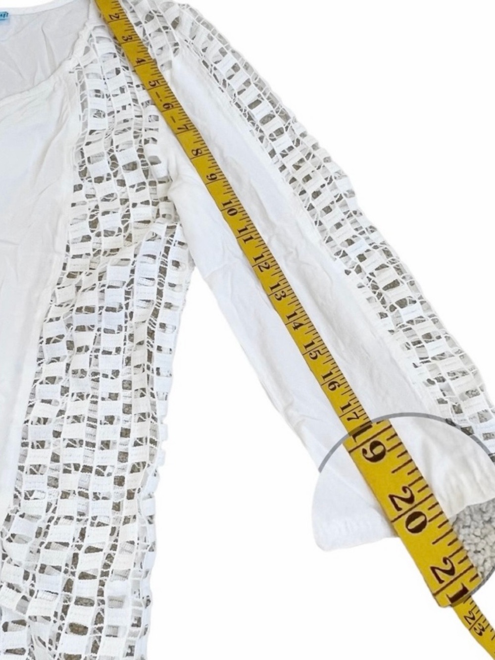 Solitaire White Crochet-Trim Swim Coverup Read Description - Picture 5 of 8